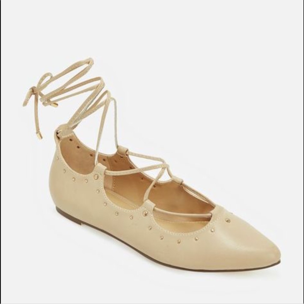 Lace Up Flats Sz 8